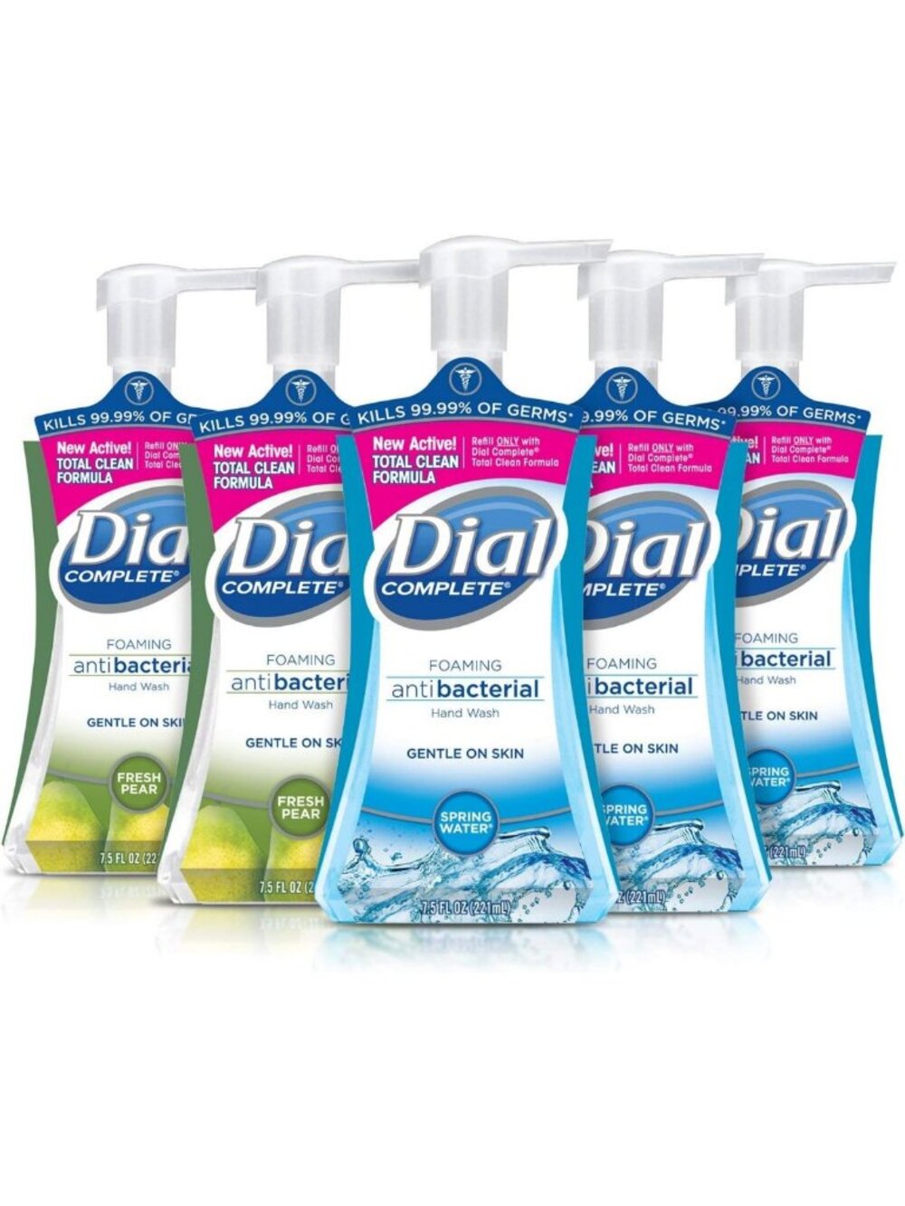 Antibacterial Foaming Hand Soap Variety Pack - Spring Water & Fresh Pear, 5